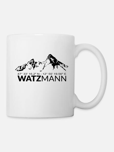 Berg Watzmann GPS Koordinaten Adresse Geocaching - Tasse - Weiß