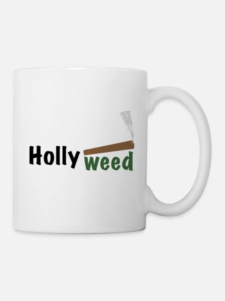 HollyWeed dark - Tasse - Weiß
