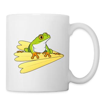 Grenouille aux pétales - Mug blanc - blanc - Droite