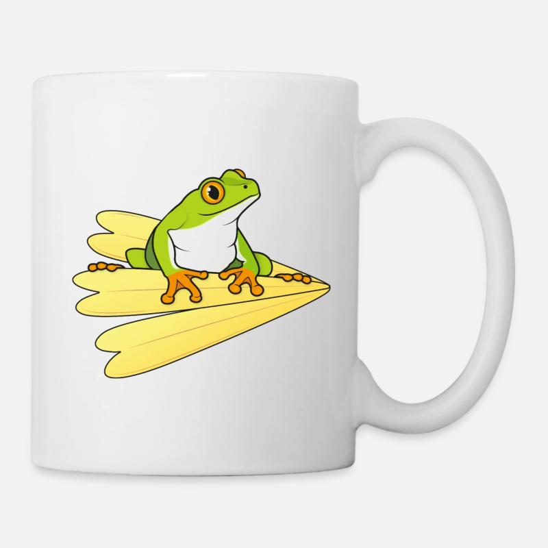 Frog with petals - Mug - white