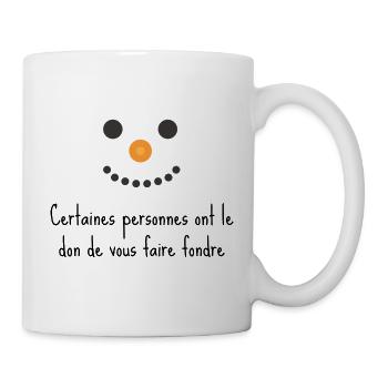Don de faire fondre - Bonhomme de neige - Noël - Mug blanc - blanc - Droite