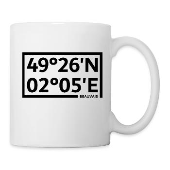 Beauvais Koordinaten - Tasse - Weiß - Rechts