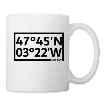 Coordonnées de Lorient - Mug blanc - blanc - Droite