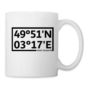 Saint-Quentin Koordinaten - Tasse - Weiß - Rechts