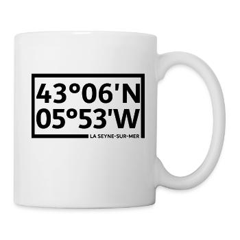 La Seyne-sur-Mer Koordinaten - Tasse - Weiß - Rechts