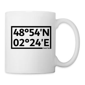 Coordonnées Pantin - Mug blanc - blanc - Droite