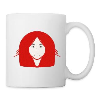 süßer Zeichentrickfilm - Tasse - Weiß - Rechts