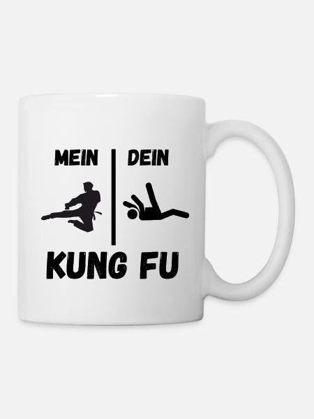 Mein kung fu - Dein Kung Fu - Tasse - Weiß