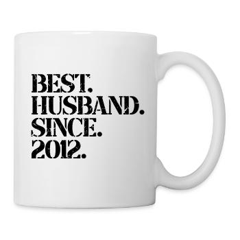 Bester Ehemann seit 2012, Geschenk zum 11-jährigen Jubiläum - Tasse - Weiß - Rechts
