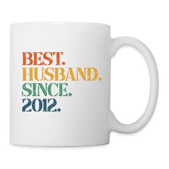 Bester Ehemann seit 2012, Geschenk zum 11-jährigen Jubiläum - Tasse - Weiß - Rechts