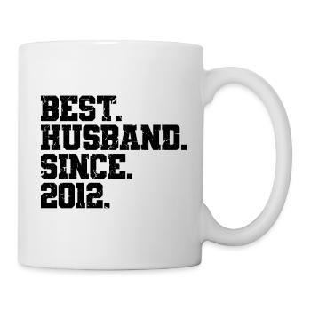 Bester Ehemann seit 2012, Geschenk zum 11-jährigen Jubiläum - Tasse - Weiß - Rechts