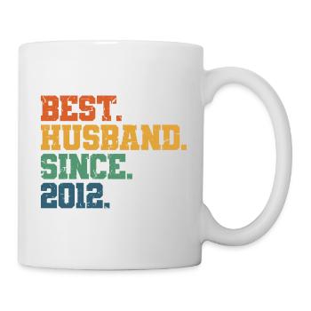 Bester Ehemann seit 2012, Geschenk zum 11-jährigen Jubiläum - Tasse - Weiß - Rechts