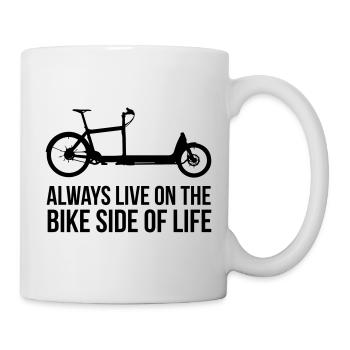 Always live on the bike side of life - Mug - white - Right