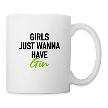 Les filles veulent juste avoir du Gin - Mug blanc - blanc - Droite