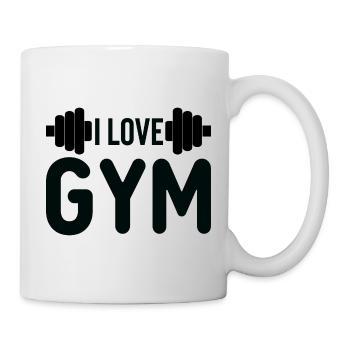 J’aime la gym - Citation d’entraînement physique - Mug blanc - blanc - Droite