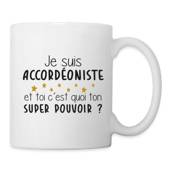 Accordéoniste - Cadeau - Super Pouvoir - Accordéon - Mug blanc - blanc - Droite