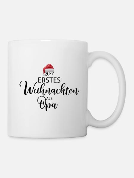 Erstes Weihnachten als Opa - Tasse - Weiß
