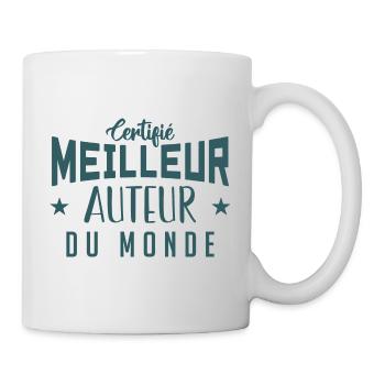Certifié le meilleur Auteur du monde - Mug blanc - blanc - Droite