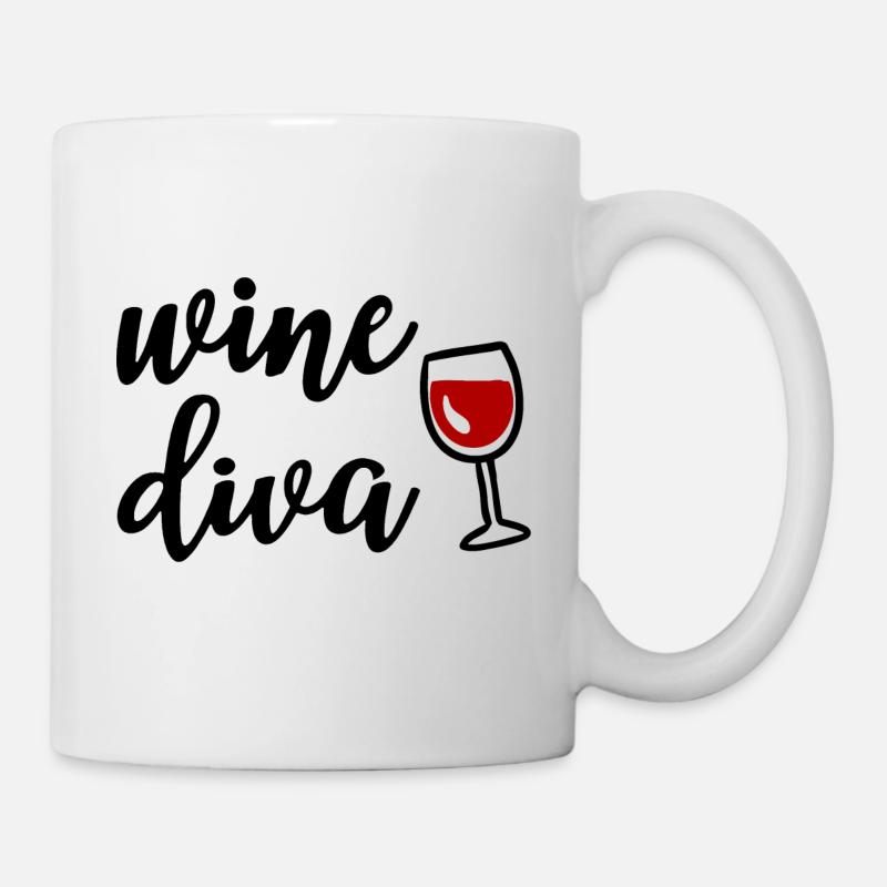 Vin Diva Kvinder Vinelskere - Kop/krus - hvid