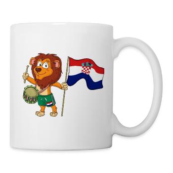 Lion with the Croatian flag - Mug - white - Right