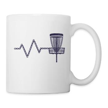 Disc Golf Spieler Discgolfer Grafik Discgolf - Tasse - Weiß - Rechts