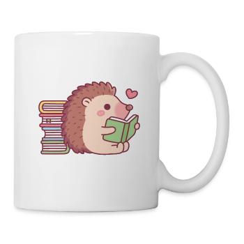 Niedliches Igel-Lesebuch - Tasse - Weiß - Rechts