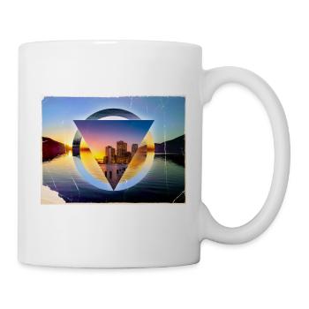 Mount Fuji Newyork Stadtbild Originalfarben - Tasse - Weiß - Rechts