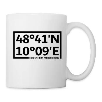 Heidenheim an der Brenz Koordinaten - Tasse - Weiß - Rechts