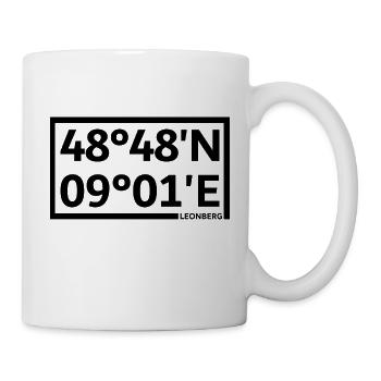 Leonberg Koordinaten - Tasse - Weiß - Rechts