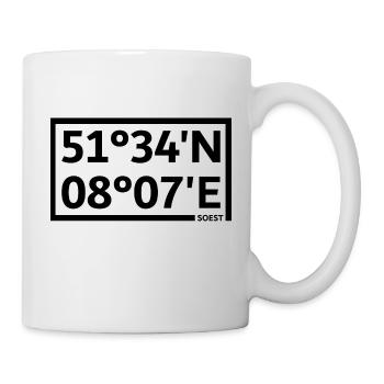 Coordonnées Soest - Mug blanc - blanc - Droite