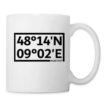 Albstadt Koordinaten - Tasse - Weiß - Rechts