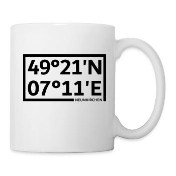 Neunkirchen Koordinaten - Tasse - Weiß - Rechts