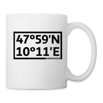 Memmingen Koordinaten - Tasse - Weiß - Rechts