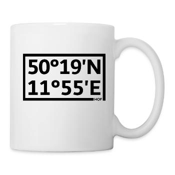 Hof Koordinaten - Tasse - Weiß - Rechts