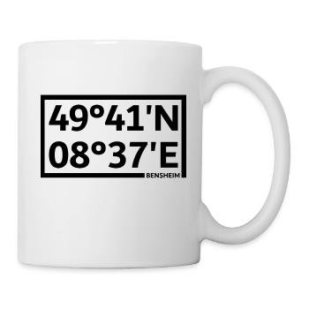 Bensheim Koordinaten - Tasse - Weiß - Rechts