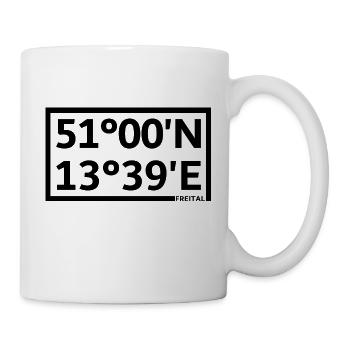 Freital Koordinaten - Tasse - Weiß - Rechts
