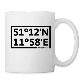 Weißenfels Koordinaten - Tasse - Weiß - Rechts