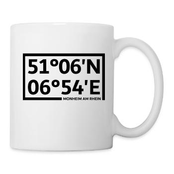 Coordonnées de Monheim am Rhein - Mug blanc - blanc - Droite