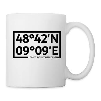 Leinfelden-Echterdingen Koordinaten - Tasse - Weiß - Rechts