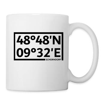 Schorndorf Koordinaten - Tasse - Weiß - Rechts
