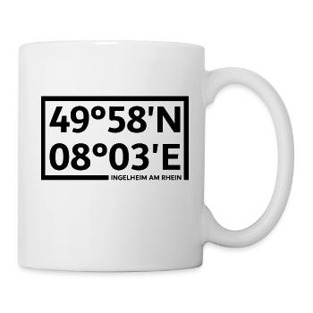 Coordonnées d’Ingelheim am Rhein - Mug blanc - blanc - Droite