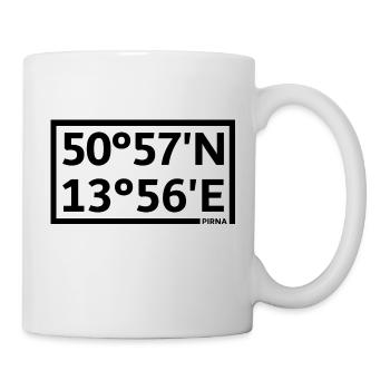 Coordonnées de Pirna - Mug blanc - blanc - Droite