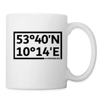 Ahrensburg Koordinaten - Tasse - Weiß - Rechts
