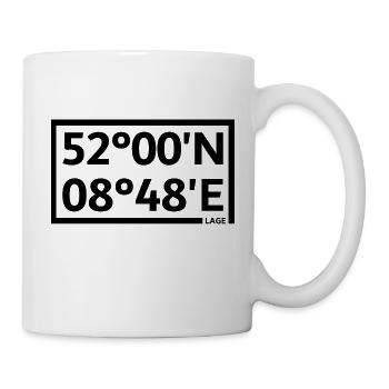 Lage Koordinaten - Tasse - Weiß - Rechts