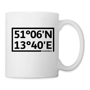 Radebeul Koordinaten - Tasse - Weiß - Rechts
