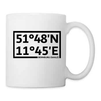 Bernburg (Saale) Koordinaten - Tasse - Weiß - Rechts