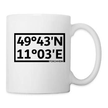 Forchheim Koordinaten - Tasse - Weiß - Rechts