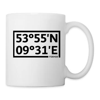 Itzehoe Koordinaten - Tasse - Weiß - Rechts