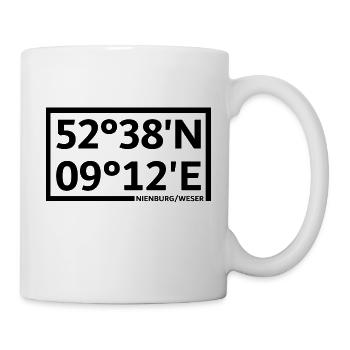 Coordonnées Nienburg/Weser - Mug blanc - blanc - Droite
