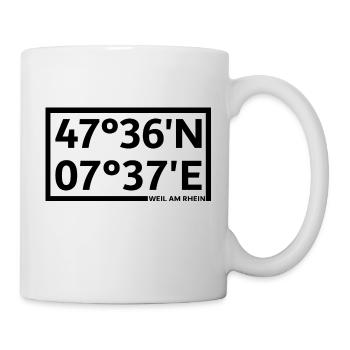 Weil am Rhein Koordinaten - Tasse - Weiß - Rechts